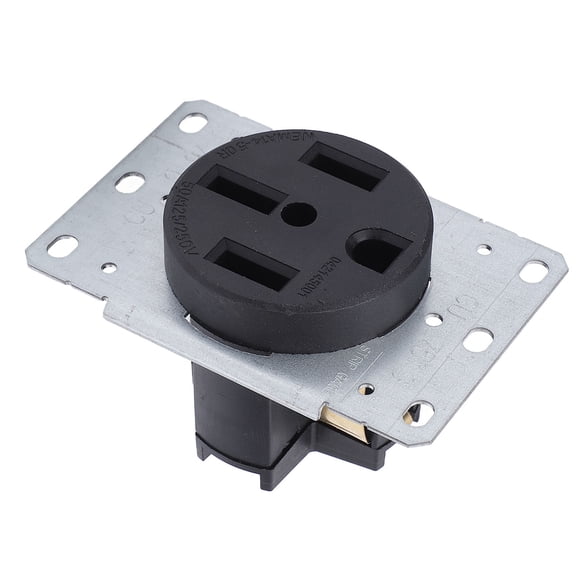 Grounded Flush Mount Outlet, Recessed Power Outlet 50A PA66 Housing 3 Pole 4 Wire for Home Appliances