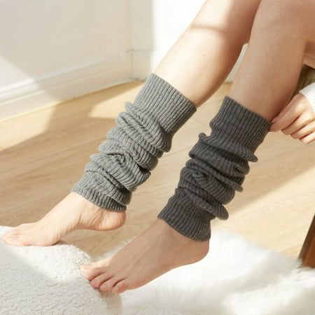 

AYYUFE 1 Pair Leg Warmer Harajuku Style Japanese Vintage Crochet High Stretchy Cold Resistant Breathable Over The Knee Cable Knit Boot Socks for Travel