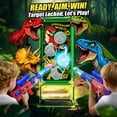 thumbnail image 2 of Juego de tiro de dinosaurios Tqeieu con lanzador de 2 bombas de aire, 2 of 7
