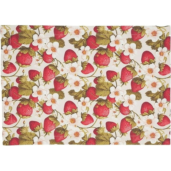 Breezy Juicy Strawberry Placemat (Set of 4)