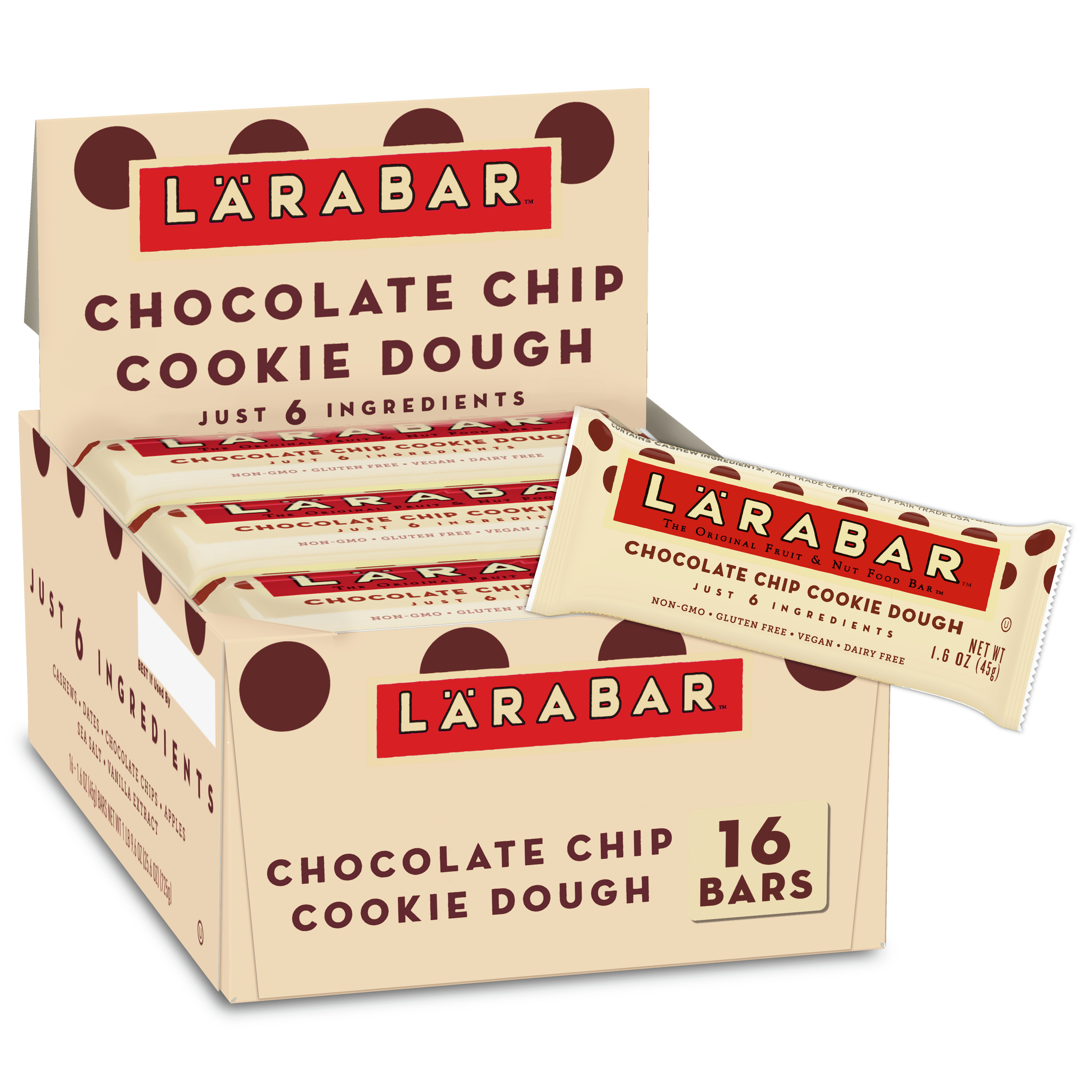 Larabar, Gluten Free Bar, Chocolate Chip Cookie Dough, 25.6 oz