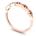 thumbnail image 2 of 0.1 ct Brilliant Round Cut Natural Garnet 18K Rose Gold Stackable Band SZ 6.25, 2 of 6