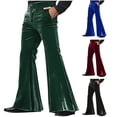 thumbnail image 1 of Styesk Pantalons pour Hommes Mode Décontractée en Velours Uni avec Poches Pantalons Évasés, 1 of 9