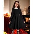 thumbnail image 2 of Arshiner Girls Dress, Long Sleeve A Line Twirly Skater Loose Casual/Party Dresses with Pocket, Summer Dresses Midi Sundress Beach Dress, 2 of 7