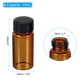 thumbnail image 2 of Uxcell 10mL Glass Vials with Screw Caps Liquid Sample Vial Storage, Amber 24Pcs, 2 of 5