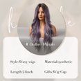 thumbnail image 3 of Long Curly Wavy Wigs Middle Part Natural Looking Synthetic Wig…, 3 of 6