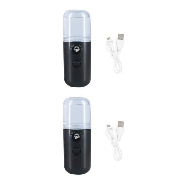 Billuyoard Face Moisturizing Sprayer 30ml USB Rechargeable Air Humidifier Water Handheld for Office Sports Using negro 2piezas Billuyoard CBP133945