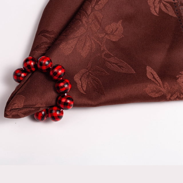 WRXMIJNHGSA Vaisselle à Moins de 5$ Porte-Serviette Rond pour Réception de Mariage Porte-Serviette Moderne Porte-Serviette en Bois Coloré Boucle de Serviette Faite à la Main