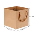 thumbnail image 2 of Uxcell 25x25cm Paper Gift Bag with Handle Storage Bag for Party Favor, Brown 5 Pack, 2 of 5