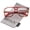 Red-Gold / Clear, variant on zerouv - classic flat top metal accented temples clear lens square aviator glasses 56mm - 56mm