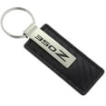 thumbnail image 2 of AutoGold Nissan 350z 350 z Black CF Carbon Fiber Leather Key Chain Ring Tag Fob Lanyard KC1550.350, 2 of 3