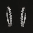 thumbnail image 4 of 2.3 TCW Solid 18Kt White Gold SI Clarity HI Color Marquise Diamond Hoop Earrings Best Jewelry in India, 4 of 4