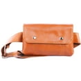 thumbnail image 6 of Tan Genuine leather belt shoulder wallet bag waist pocket pouch style hip bag Vintage fanny pack, 6 of 6