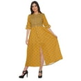 thumbnail image 1 of Moomaya Printed Kurta Summer Wear Ladies Kurti Front Slit Tunic Tops Women, 1 of 5