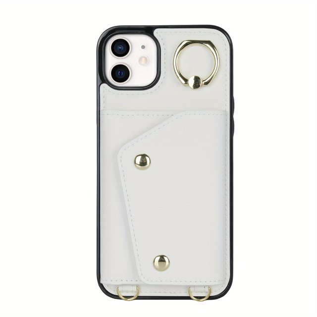 Crossbody Wallet Women Phone Case For IPhone 14 13 12 11 Pro Max X XR XS Max SE 2022 7 8 Plus,Credit Card Holder Phone Case With Strap,PU Leather Purse With Lanyard Zipper Flip Cover