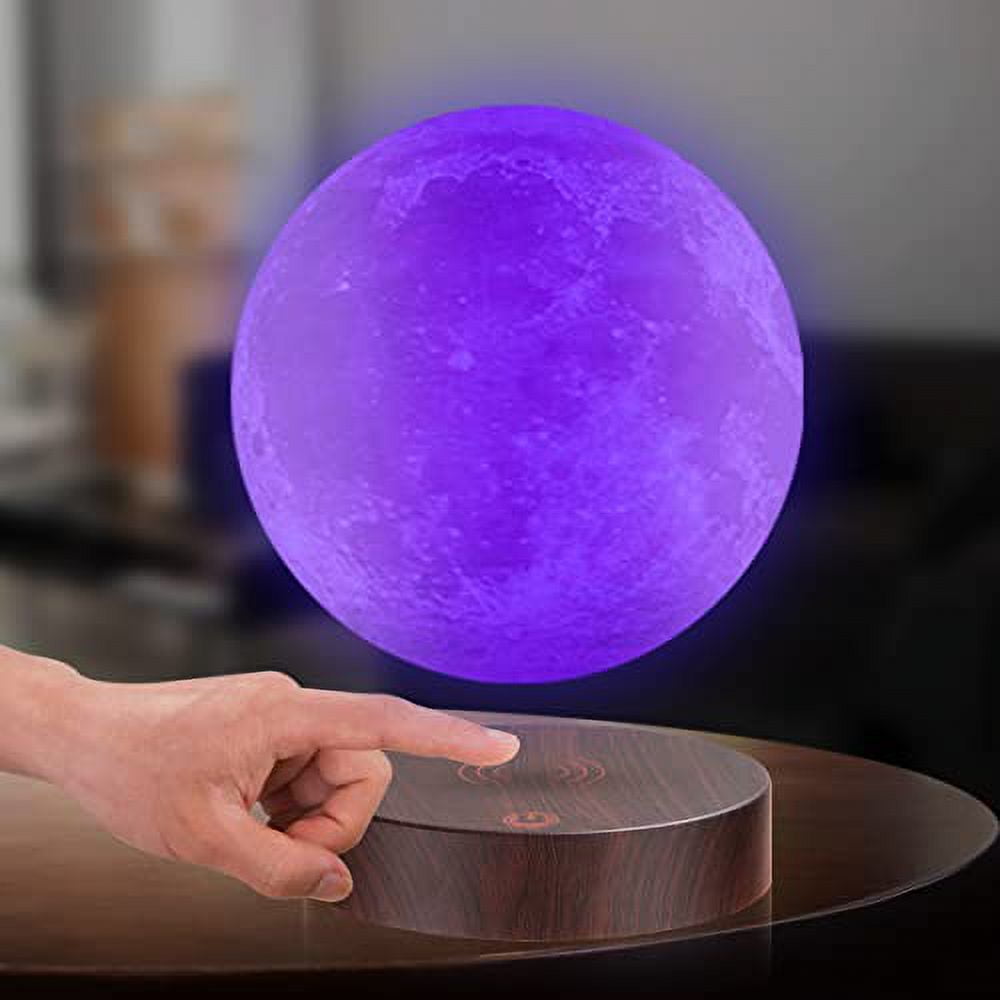 VGAzer Levitating Floating Moon Lamp with 16 Colors Wireless LED Night Light , Magnetic Levitation Rotating Ball , Room and Office Decor