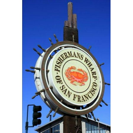 Sign for Fisherman's Wharf of San Francisco Journal: 150 Page Lined