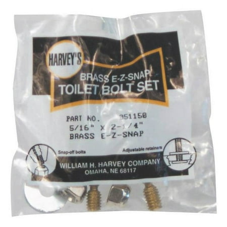 

Harvey 051150 Toilet Bolt Set 5/16 x 2-1/4 Each