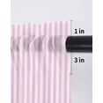 thumbnail image 6 of Pink White Stripe Tier Curtains 24 Inch Length,Sheer Curtains for Bedroom Living Room Window Modern Minimalist Geometric Striped Small Half Window Kitchen Curtains & Drapes 27.5"x24" 2 Panels, 6 of 6