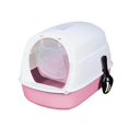 thumbnail image 3 of Cat Litter Box Easy to Clean Hooded Large Cat with Scatter Shield Splash Proof with Door Pink, 3 of 8
