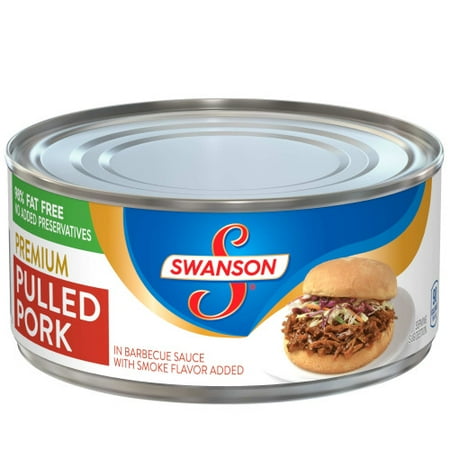 Smoked Pork Loin - (2 Pack) Swanson Premium Pulled Pork in Barbecue Sauce with Smoke Flavor Added, 9.7 oz.