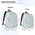 thumbnail image 4 of Balery Daisy Plaid Blue Vintage Canvas Backpack for Men and Women - Large Capacity, Durable Travel Laptop Bag for School, Work, Hiking, and Outdoor Activities, 4 of 7