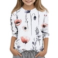 thumbnail image 2 of T-shirts Graphiques pour Fillette, Manches Courtes, Col Rond, T-Shirt Décontracté d'Été, Hauts, 2 of 5