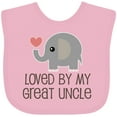 thumbnail image 3 of Inktastic My Great Uncle Loves Me Boys or Girls Baby Bib, 3 of 4