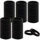 thumbnail image 1 of 100 bandas elásticas para cabello grueso, sin metal, sin costuras, de poliéster negro suave, elásticas para mujeres y niñas, cabello grueso y rizado ER, 1 of 5