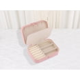 thumbnail image 6 of REGALWOVEN Travel Jewelry Box for Women Girls Birthday Gifts, Portable Velvet Jewelry Case Storage Display Holder Pink, 6 of 7