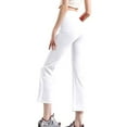thumbnail image 6 of Flare Leggings for Women, High Waisted Yoga Pants with Pockets for Women Trousers 4 Way Stretch Tummy Control Workout Running Pants, 6 of 6