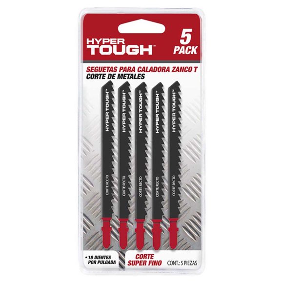 Segueta Para Caladora Zanco T 18 dpp Cortes Rectos Met, Plast y Alum 5pc Set Mod T 118 AF Super Fino