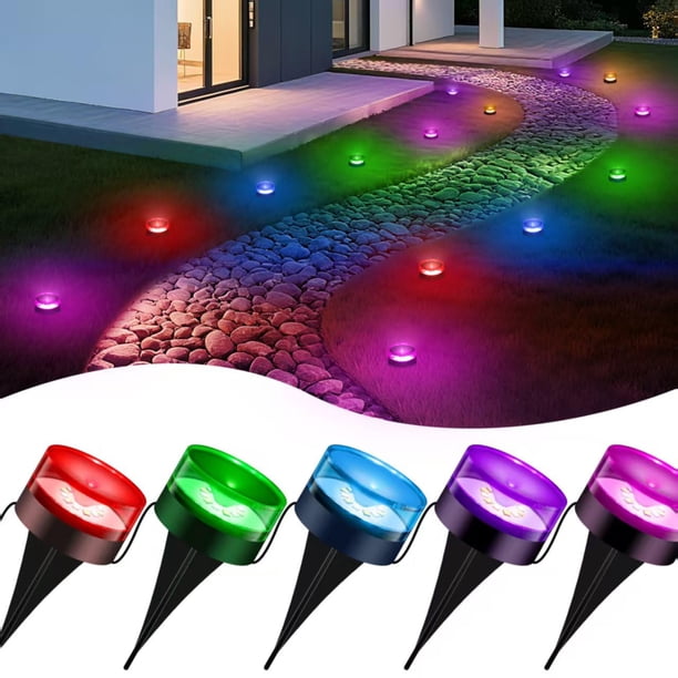 Luces para Camino Navideño VCOKEN 15 LED RGBWW de 15 metros con Control por App
