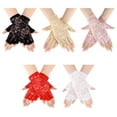 thumbnail image 3 of Womens Sexy Lace Driving Gloves Ladies Long Fingerless Half Finger Fishnet Gloves Lace Gloves Mesh Mitten Dance Gloves PINK, 3 of 8