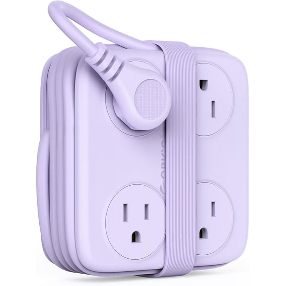5 Ft Coiled Extension Cord with 8 Outlet & 3 USB Ports, Power Strip with Flat Plug, 11 in 1 Charging Station for Home/Office/Dorm -AP3 PRO
