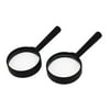 2 Pcs Plastic Round Handle 40mm Lens Jewelry Loupe 10X Multiple Magnifier