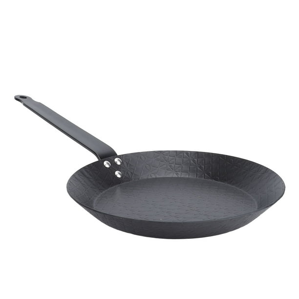 Bandeja De Lunes De Acero Al Carbono, Sartén Antiadherente Sartén De Sartén Con Agarre Cómodo, Powo De Fondo Plano Sin Humo Para Cocinar Diario