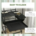 thumbnail image 5 of PawHut Bird Stand with Wheels for Indoor Outdoor Small Parrot, Dark Gray, 5 of 9