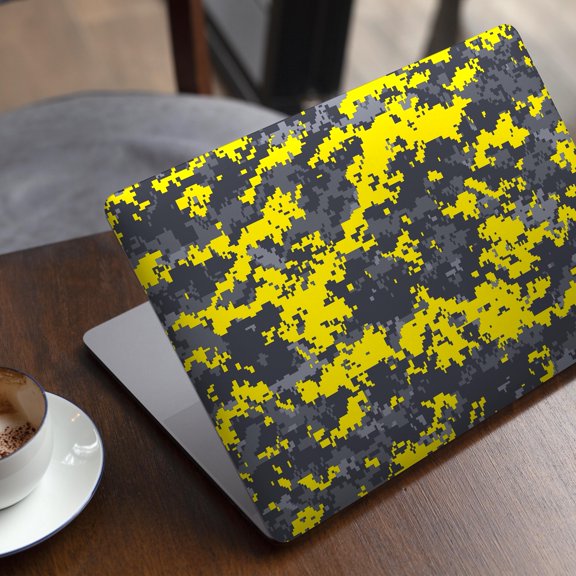 DesignSkinz Bright Yellow and Gray Digital Camouflage Full-Body Skin Decal Wrap Cover for MacBook 12" Retina (A1534)