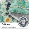 thumbnail image 2 of Boho Vintage Bathroom Runner Rug Green Non-Slip Soft Long Bathroom Rugs Machine Washable Oriental Persian Bath Mat Traditional Tribal Floral Floor Mats for Sink Shower Bathtub, 18x47 inch, 2 of 6