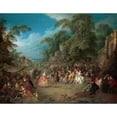 thumbnail image 3 of Jean-Baptiste Pater 18x15 Black Modern Framed Museum Art Print Titled - The Fair at Bezons (ca. 1733), 3 of 5