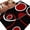 Red Black, variant on Black Brown Large Area Rugs for Bedroom Living Room, Soft Non Slip Carpet Bedside Rug, White Circle Modern Minimalist Geometric Rectangle Floor Cover Kitchen Accent Rug 8'x10' for Dining Room/Office
