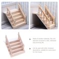 thumbnail image 4 of LOVEVER Maison de Poupée Mini Main Courante en Bois Escalier Scène Miniature Marche Modèle de Mobilier, 4 of 6