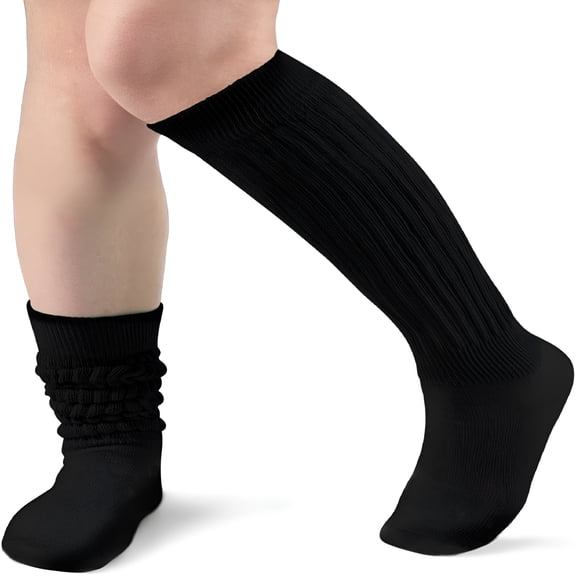 TELOLY 2026 New 1Pair Slouch Socks Women Knit Knee High Boot Long Sock Cotton Tube Scrunch Sock for Women for Casual Wear, Work, School, Boots, Lounging