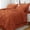 Burnt Orange, variant on 7-Piece Queen Olive Green Pintuck Comforter Set, Bedding with Comforter, Sheets, Ruffled Shams & Pillowcases