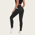 thumbnail image 4 of Celsior Compression Leggings with Pockets No Curling Lift Pants Slim Move Cellulite Leggings Lightweight Slim Fit Pants 3D Anti Cellulite Leggings for Women Pants for Workout Running Athletic Black L, 4 of 6