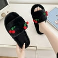 thumbnail image 2 of Vedolay Women's Slippers Fuzzy Plush Cozy Winter Bedroom Shoes Slippers for Indoor Black,37, 2 of 5