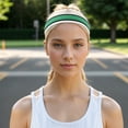thumbnail image 2 of Unique Bargains Anti-Slip Headband Elastic Headband for Sport White Black Green 1 Pc, 2 of 6
