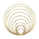 thumbnail image 1 of Inteprter 10 unidades/juego de anillos de atrapasueños dorados de diferentes tamaños, aros de macramé artesanales, aro artesanal DIY, accesorios de Kits de decoración para fiestas Inteprter HA1526-00B, 1 of 6
