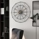 thumbnail image 4 of Reloj de pared silencioso Yuxing de hierro estilo nórdico retro 50 cm color negro, 4 of 5